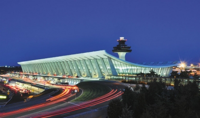 Вашингтонский международный аэропорт в Даллсе  (Washington Dulles International Airport), штат Вирджиния, 1963