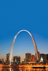 Арка в Сент-Луисе «Ворота на запад» (Gateway to the West),  штат Миссури, 1963–1965, национальный исторический  памятник США (National Historic Landmark)